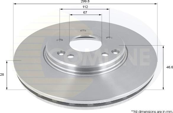 Comline ADC1669V - Disque de frein cwaw.fr