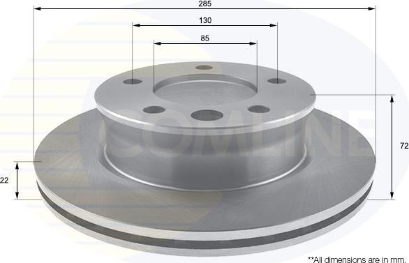 Comline ADC1664V - Disque de frein cwaw.fr