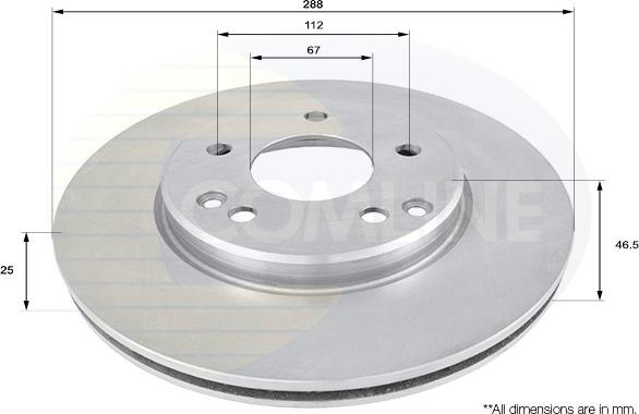 Comline ADC1603V - Disque de frein cwaw.fr