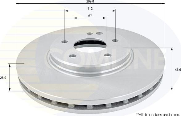 Comline ADC1617V - Disque de frein cwaw.fr