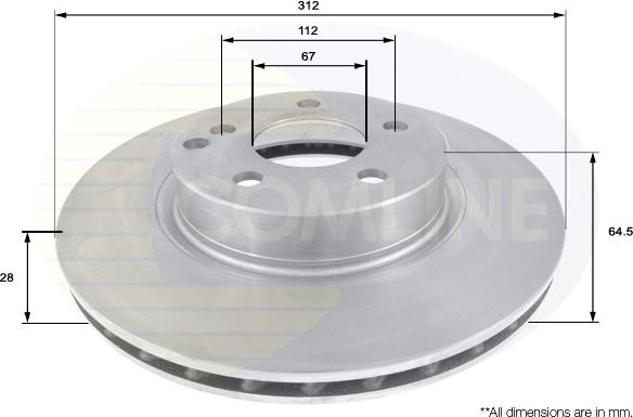 Comline ADC1624V - Disque de frein cwaw.fr