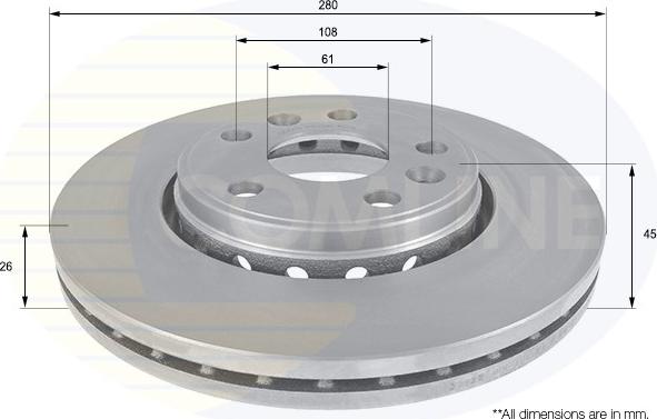 Comline ADC1672V - Disque de frein cwaw.fr