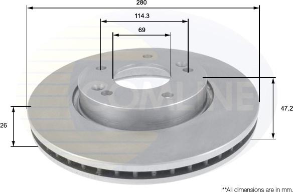 Comline ADC1098V - Disque de frein cwaw.fr