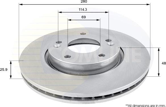 Comline ADC1041V - Disque de frein cwaw.fr