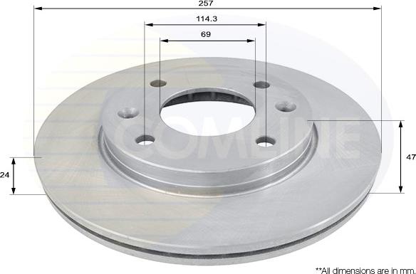 Comline ADC1042V - Disque de frein cwaw.fr