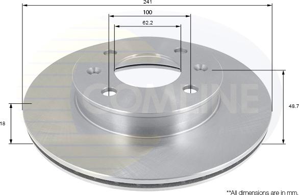 Comline ADC1055V - Disque de frein cwaw.fr