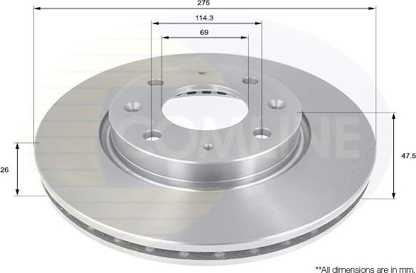 Comline ADC1053V - Disque de frein cwaw.fr