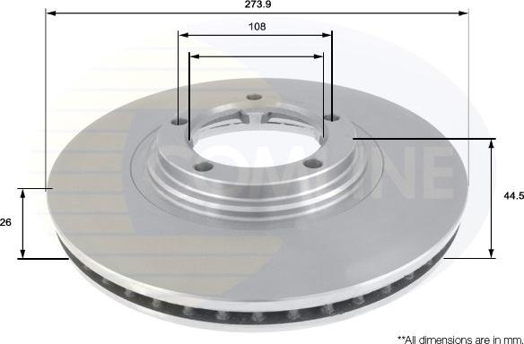 Comline ADC1062V - Disque de frein cwaw.fr