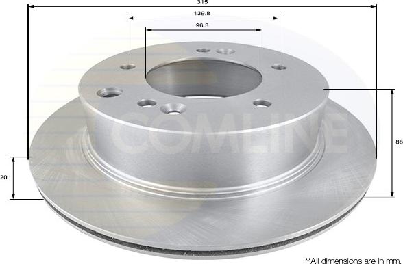 Comline ADC1088V - Disque de frein cwaw.fr