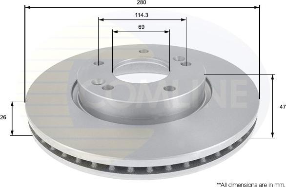 Comline ADC1082V - Disque de frein cwaw.fr