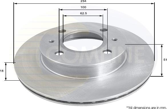 Comline ADC1038V - Disque de frein cwaw.fr