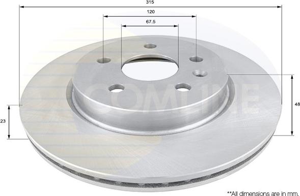 Comline ADC1144V - Disque de frein cwaw.fr