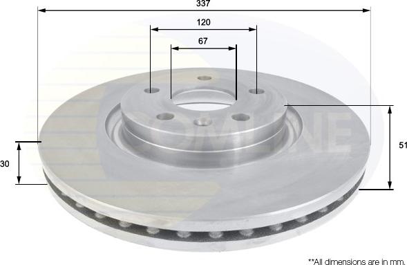 Comline ADC1141V - Disque de frein cwaw.fr