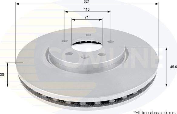 Comline ADC1159V - Disque de frein cwaw.fr