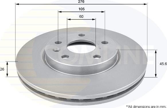 Comline ADC1151V - Disque de frein cwaw.fr