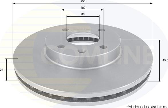 Comline ADC1158V - Disque de frein cwaw.fr