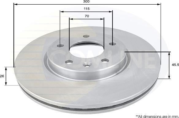 Comline ADC1153V - Disque de frein cwaw.fr