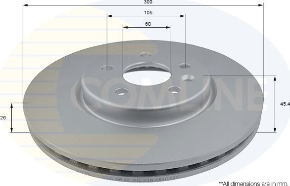 Comline ADC1168V - Disque de frein cwaw.fr