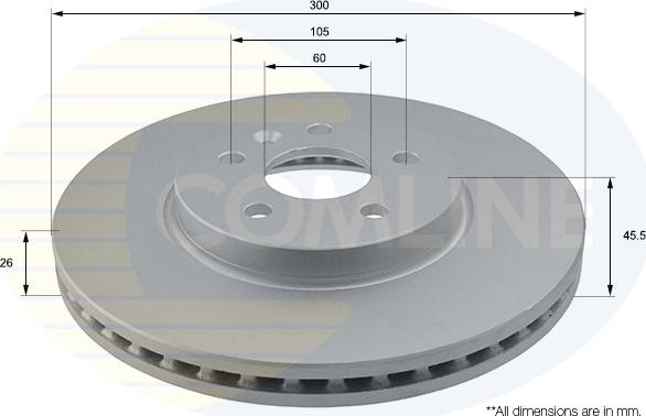 Comline ADC1162V - Disque de frein cwaw.fr