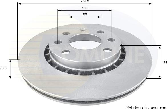 Comline ADC1102V - Disque de frein cwaw.fr