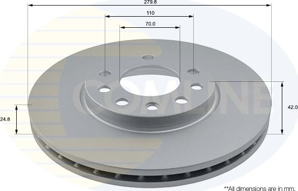 Comline ADC1113V - Disque de frein cwaw.fr