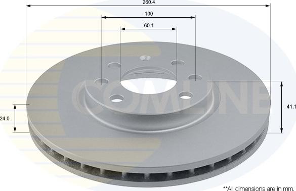 Comline ADC1112V - Disque de frein cwaw.fr