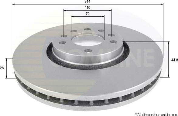 Comline ADC1135V - Disque de frein cwaw.fr