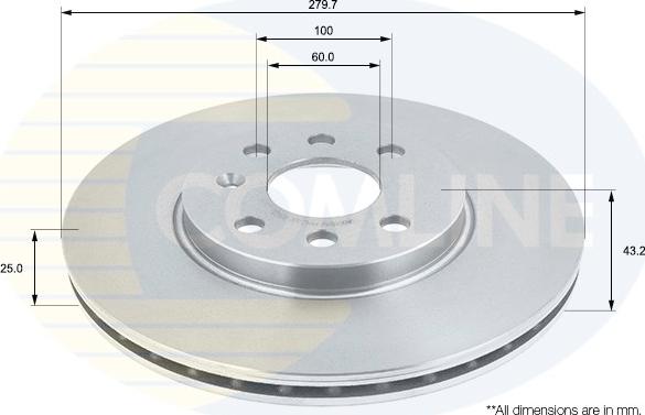 Comline ADC1131V - Disque de frein cwaw.fr