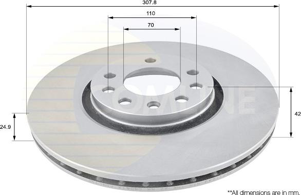 Comline ADC1124V - Disque de frein cwaw.fr