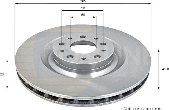 Comline ADC1844V - Disque de frein cwaw.fr