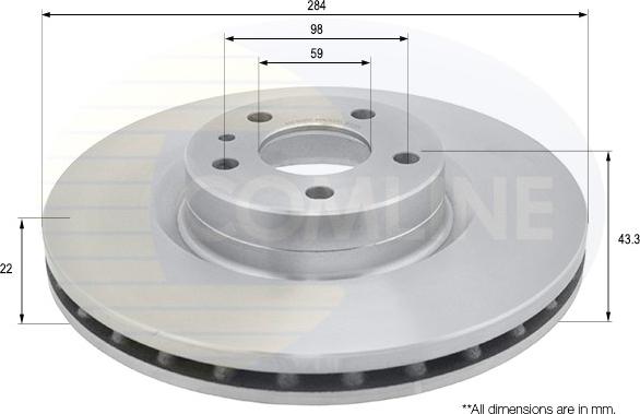 Comline ADC1848V - Disque de frein cwaw.fr