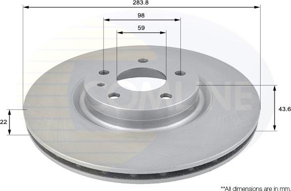 Comline ADC1805V - Disque de frein cwaw.fr