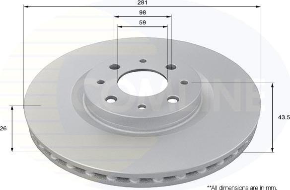 Comline ADC1814V - Disque de frein cwaw.fr