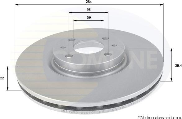 Comline ADC1810V - Disque de frein cwaw.fr