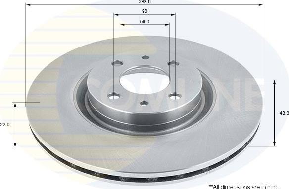 Comline ADC1811V - Disque de frein cwaw.fr