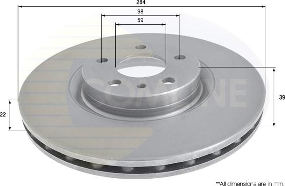 Comline ADC1812V - Disque de frein cwaw.fr