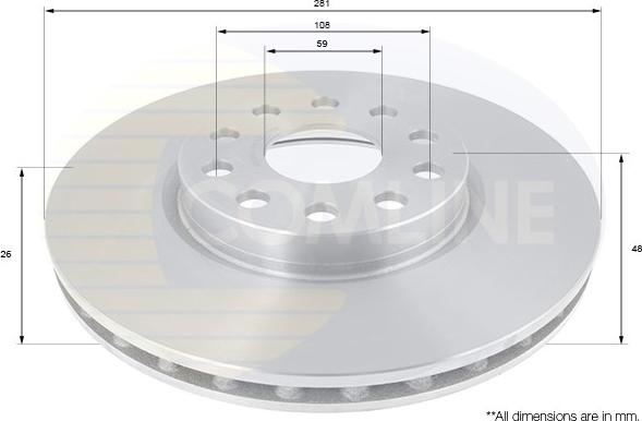 Comline ADC1824V - Disque de frein cwaw.fr