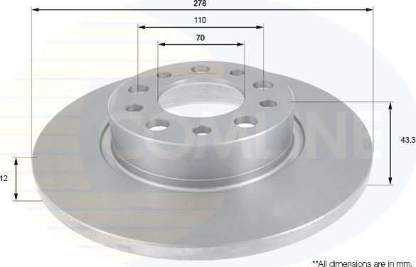 Comline ADC1825 - Disque de frein cwaw.fr