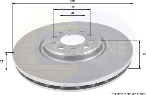 Comline ADC1827V - Disque de frein cwaw.fr