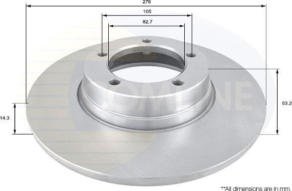 Comline ADC1314 - Disque de frein cwaw.fr