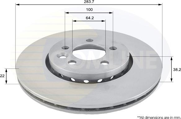 Comline ADC1318V - Disque de frein cwaw.fr