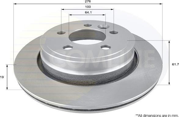 Comline ADC1337V - Disque de frein cwaw.fr