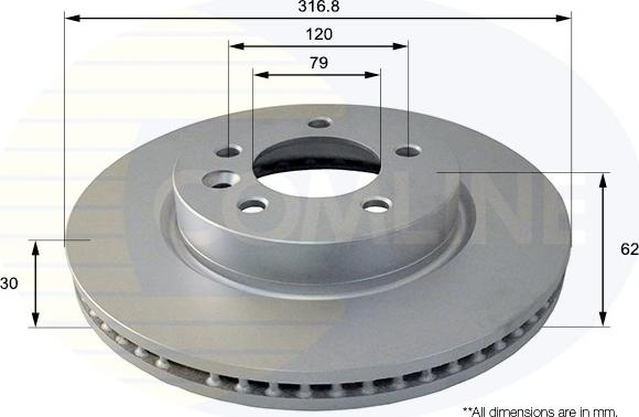 Comline ADC1321V - Disque de frein cwaw.fr