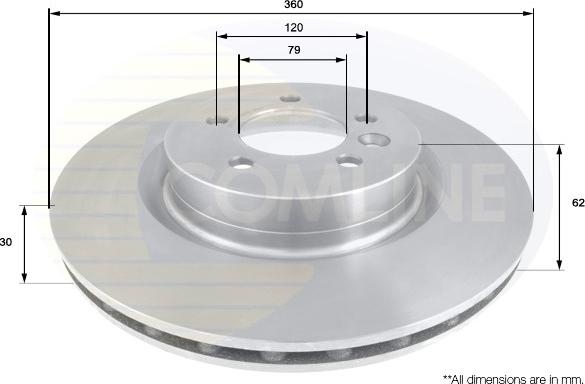 Comline ADC1328V - Disque de frein cwaw.fr