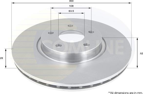 Comline ADC1249V - Disque de frein cwaw.fr