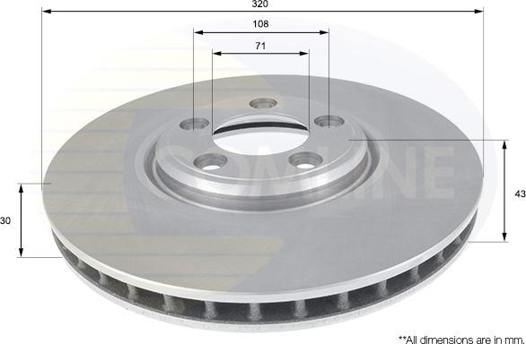 Comline ADC1254V - Disque de frein cwaw.fr