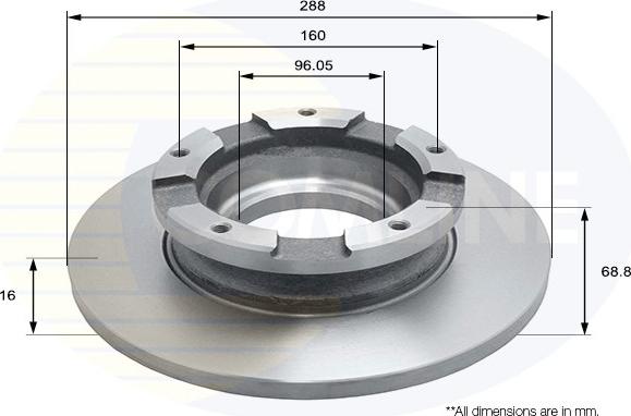 Comline ADC1255 - Disque de frein cwaw.fr