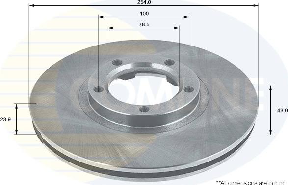 Comline ADC1204V - Disque de frein cwaw.fr