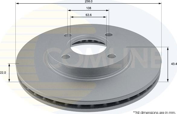 Comline ADC1206V - Disque de frein cwaw.fr