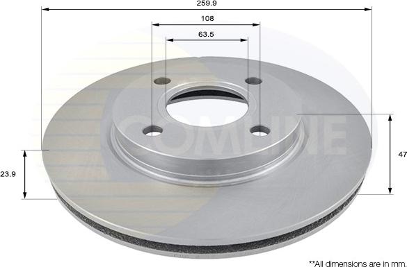 Comline ADC1202V - Disque de frein cwaw.fr